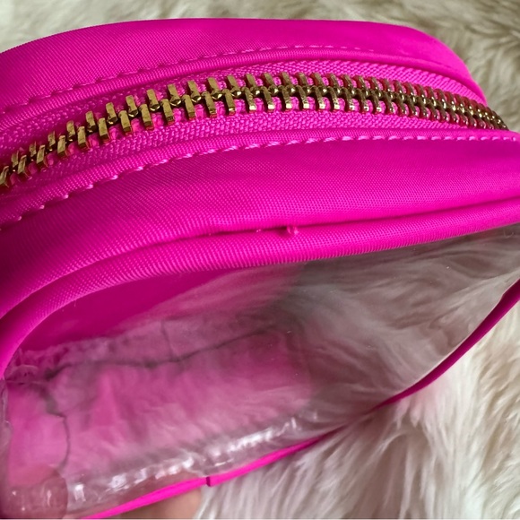 Stoney Clover Lane Clear Front Mini Pouch in Fuchsia - Picture 9 of 11